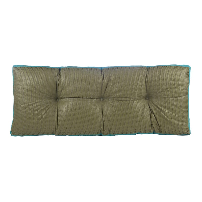 Klear Vu The Gripper Non-Slip Tufted Bench Cushion for Indoor Furniture, Assembled in USA, Entryway Storage, Bay Window, Corner Nook or Piano Seat, 35 Inches, Solid Teal - Image 3